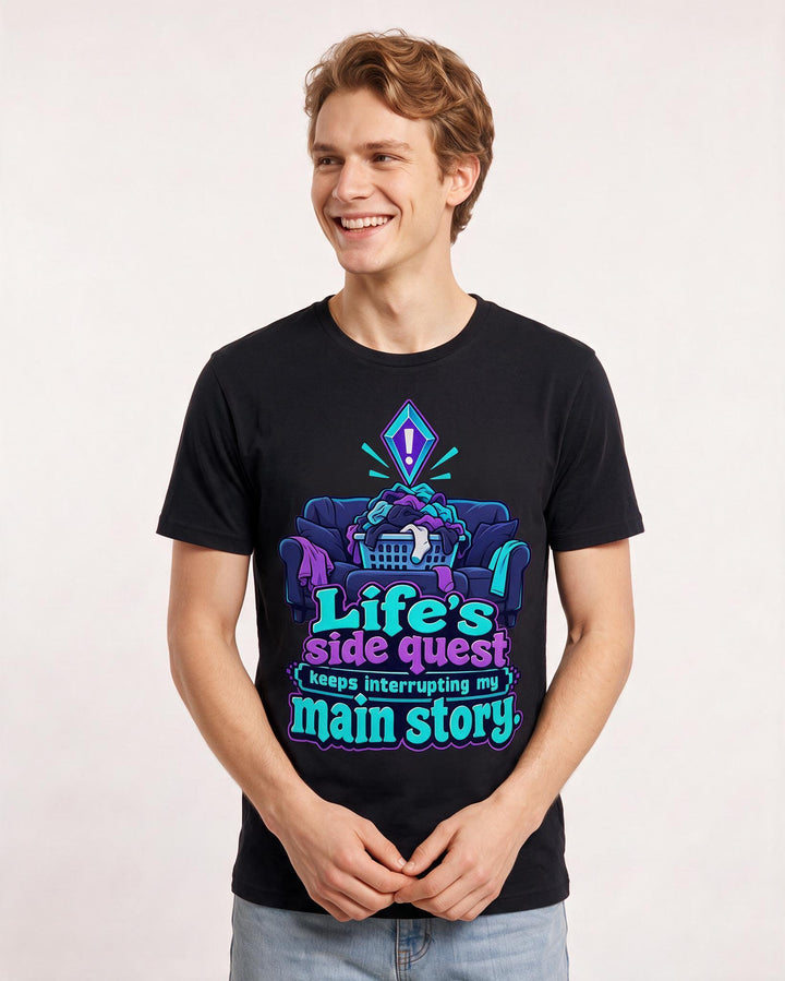 Gaming Black T-Shirt for Men – Game Night Graphic Tee product image 1