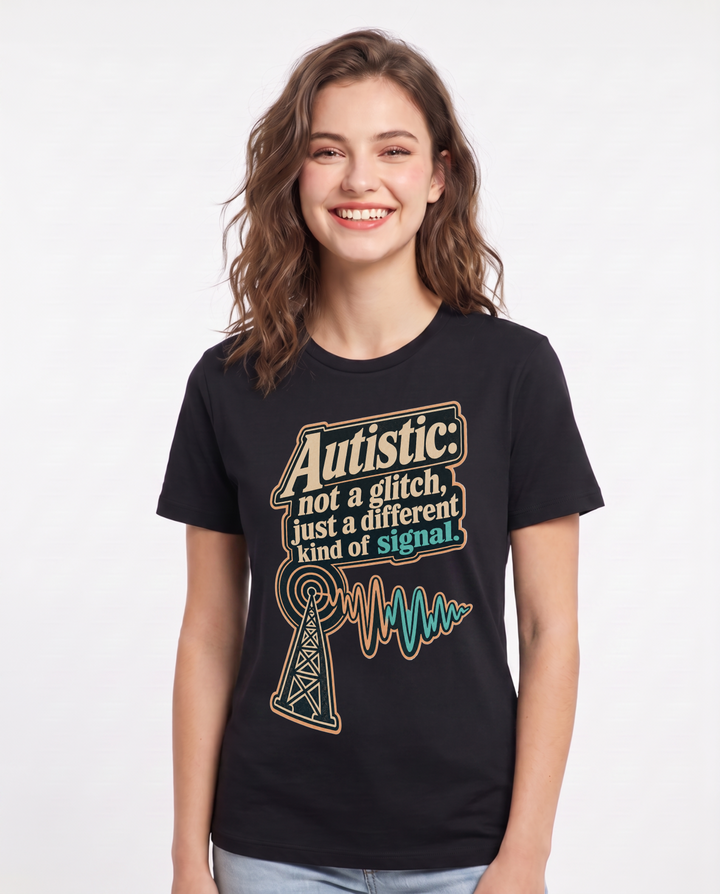 Neurodiversity Black T-Shirt for Women – Everyday Expression Graphic Tee product image 3
