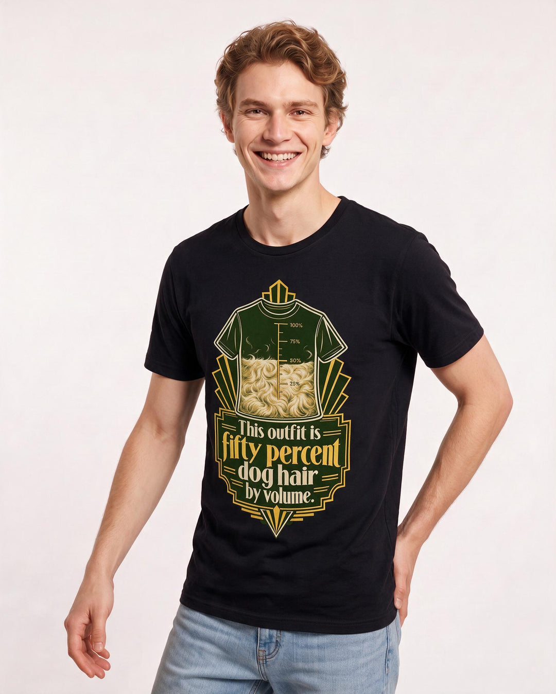 Cat Lover Black T-Shirt for Men – Everyday Expression Graphic Tee product image 1