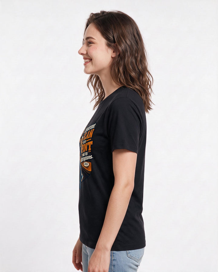 Beer Black T-Shirt for Women – Everyday Expression Graphic Tee product image 2