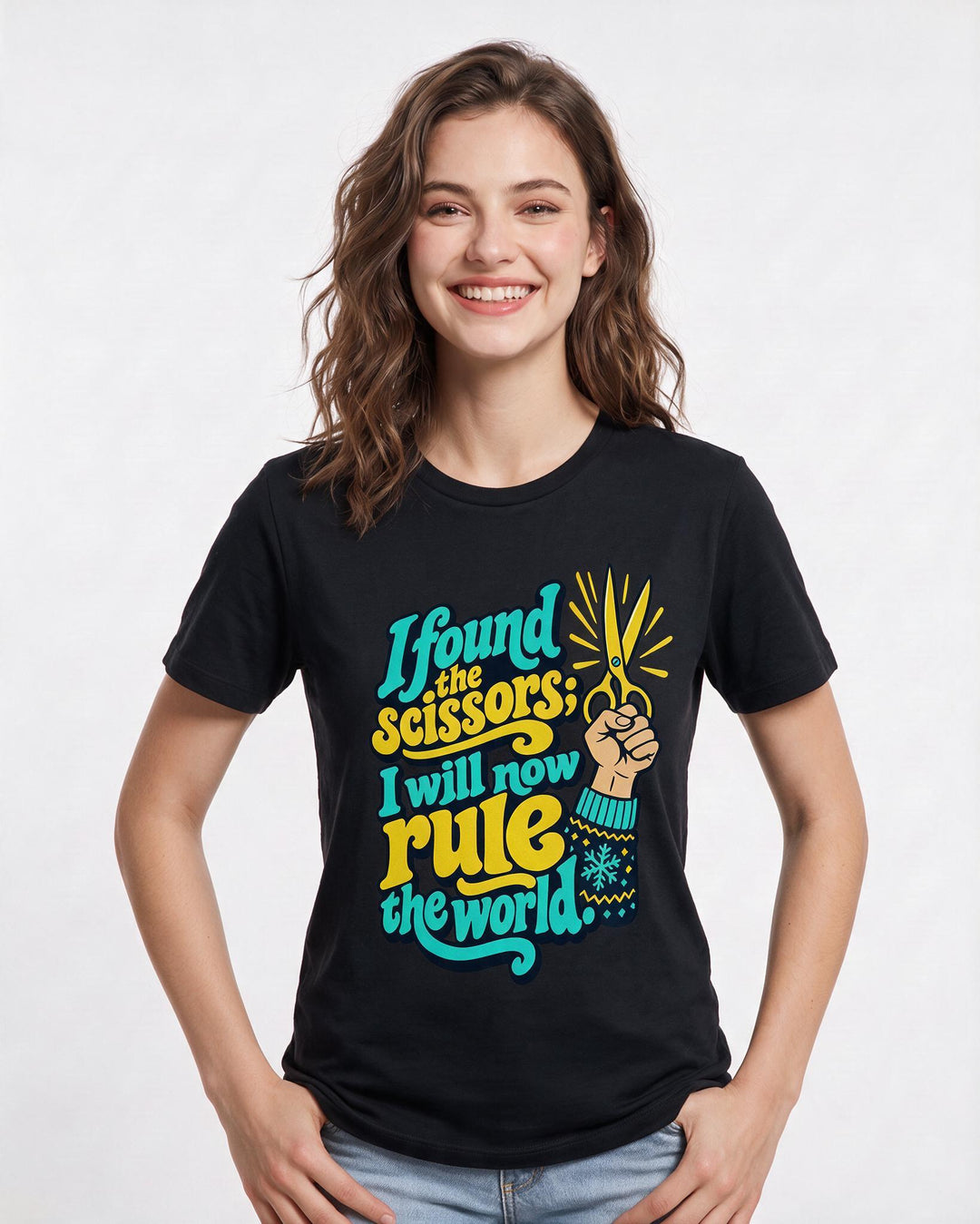 Christmas Black T-Shirt for Women – Holiday Theme Graphic Tee product image 1