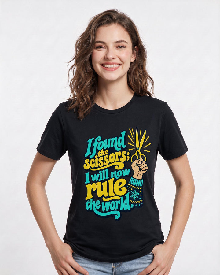 Christmas Black T-Shirt for Women – Holiday Theme Graphic Tee product image 1