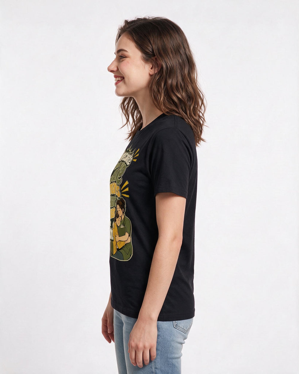 Nurse Black T-Shirt for Women – Nursing Life Graphic Tee product image 2