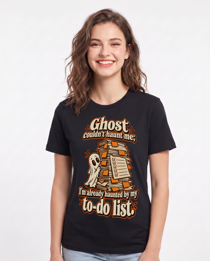 Halloween Black T-Shirt for Women – Halloween Theme Graphic Tee product image 3