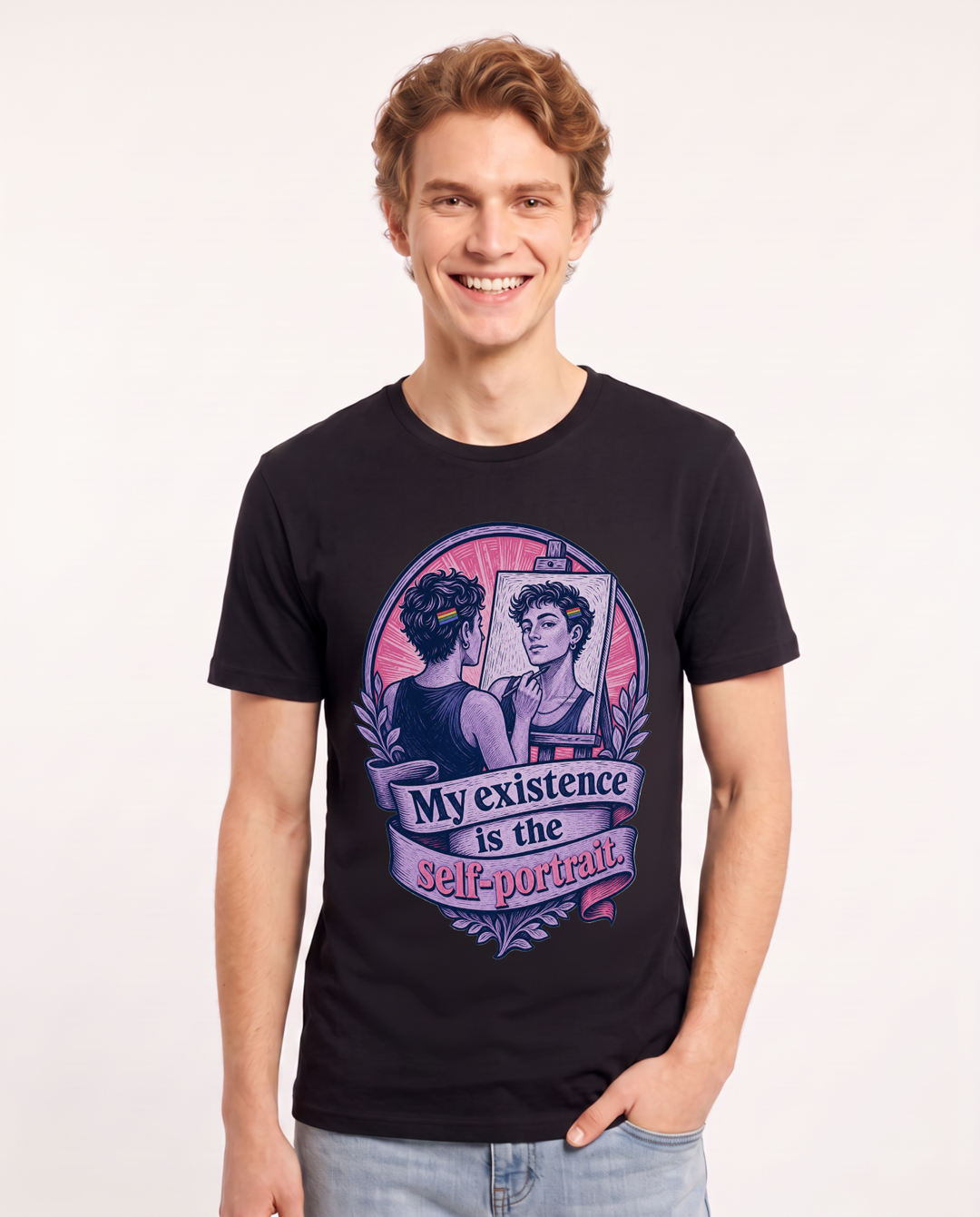 Pride Black T-Shirt for Men – Everyday Expression Graphic Tee product image 1