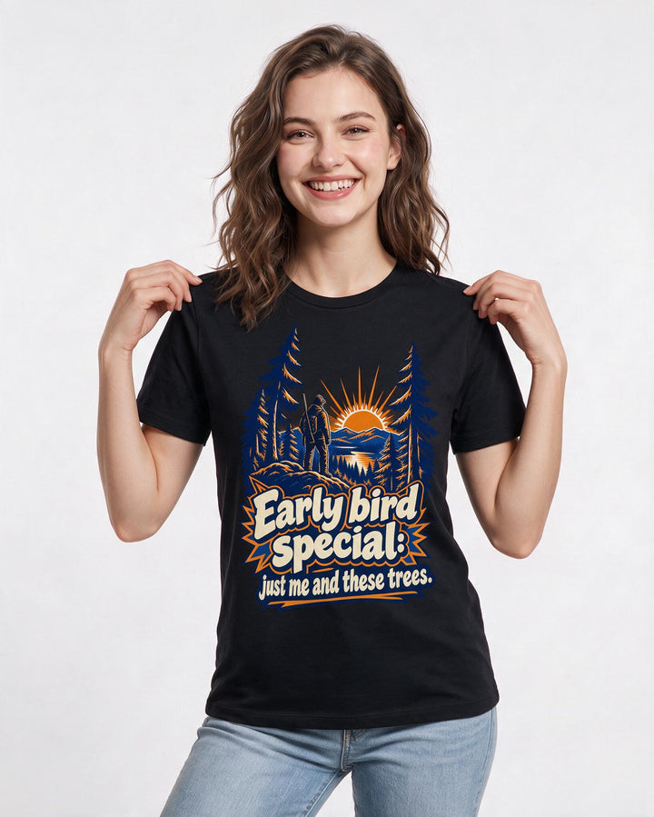 Hunting Black T-Shirt for Women – Everyday Expression Graphic Tee product image 1