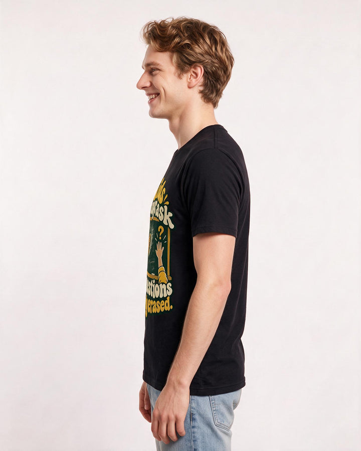 Teacher Black T-Shirt for Men – Everyday Expression Graphic Tee product image 2
