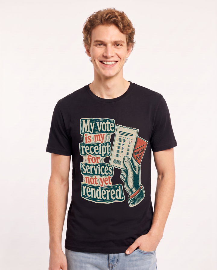 Political Statement Black T-Shirt for Men – Everyday Expression Graphic Tee product image 3