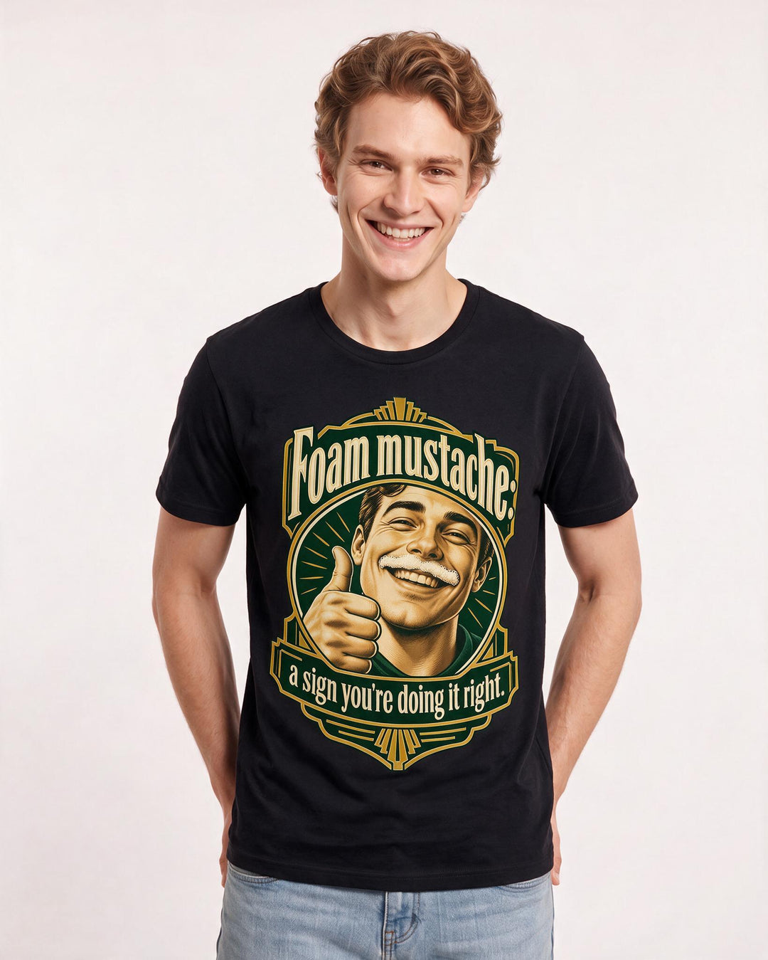 Beer Black T-Shirt for Men – Everyday Expression Graphic Tee product image 1