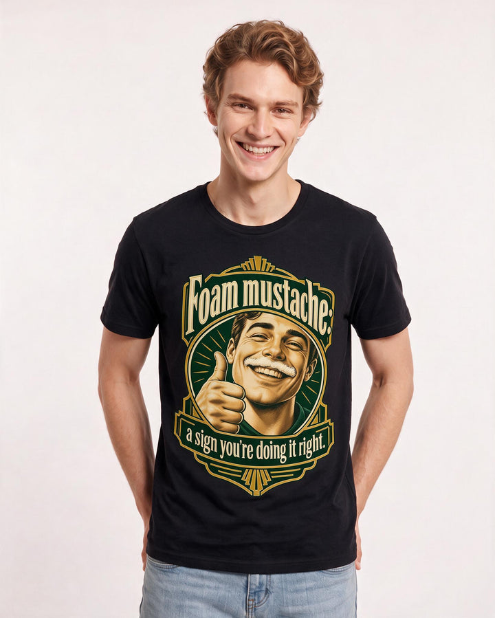 Beer Black T-Shirt for Men – Everyday Expression Graphic Tee product image 1