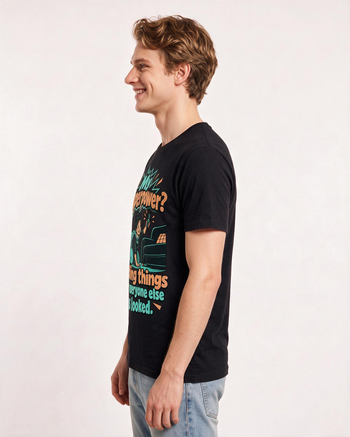 Grandparent Black T-Shirt for Men – Everyday Expression Graphic Tee product image 2