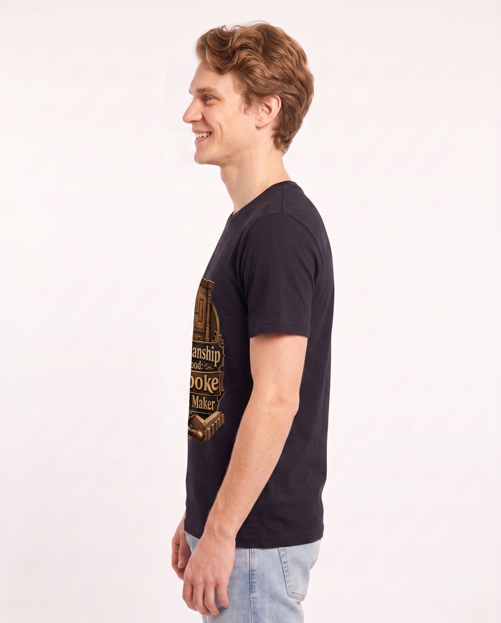 Craftsmanship in Wood: Bespoke Cabinet Maker Men's Black T-Shirt product image 3