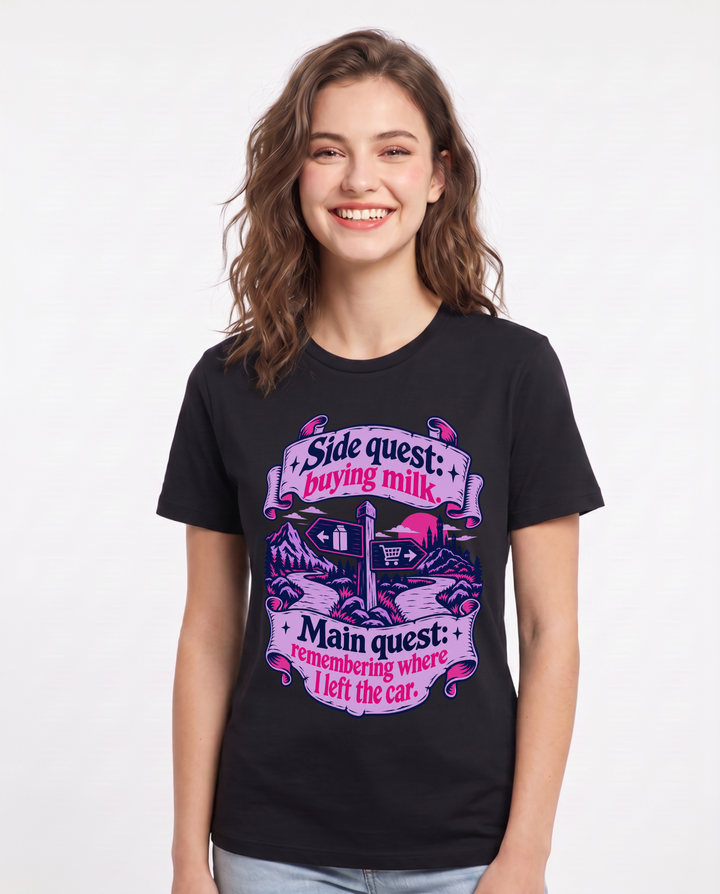 Gaming Black T-Shirt for Women – Game Night Graphic Tee product image 3
