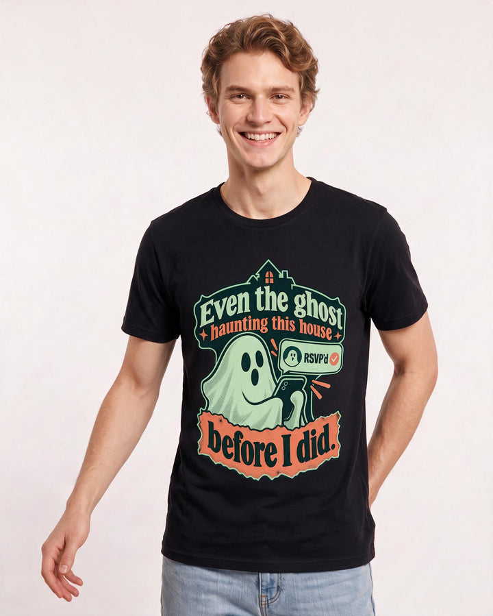 Halloween Black T-Shirt for Men – Halloween Theme Graphic Tee product image 1