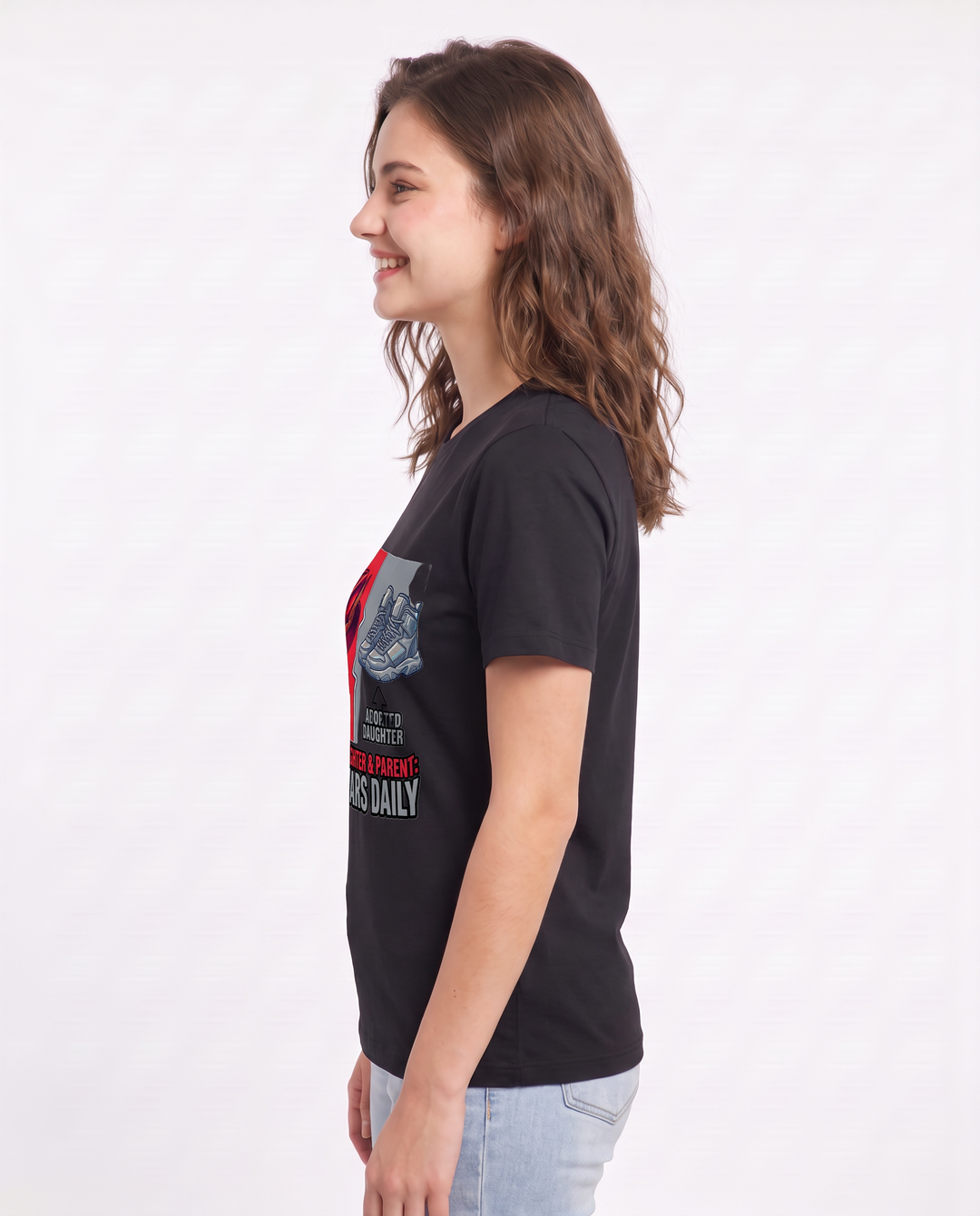 Adopted Daughter & Parent: Style Wars Daily Women's Black T-Shirt product image 3