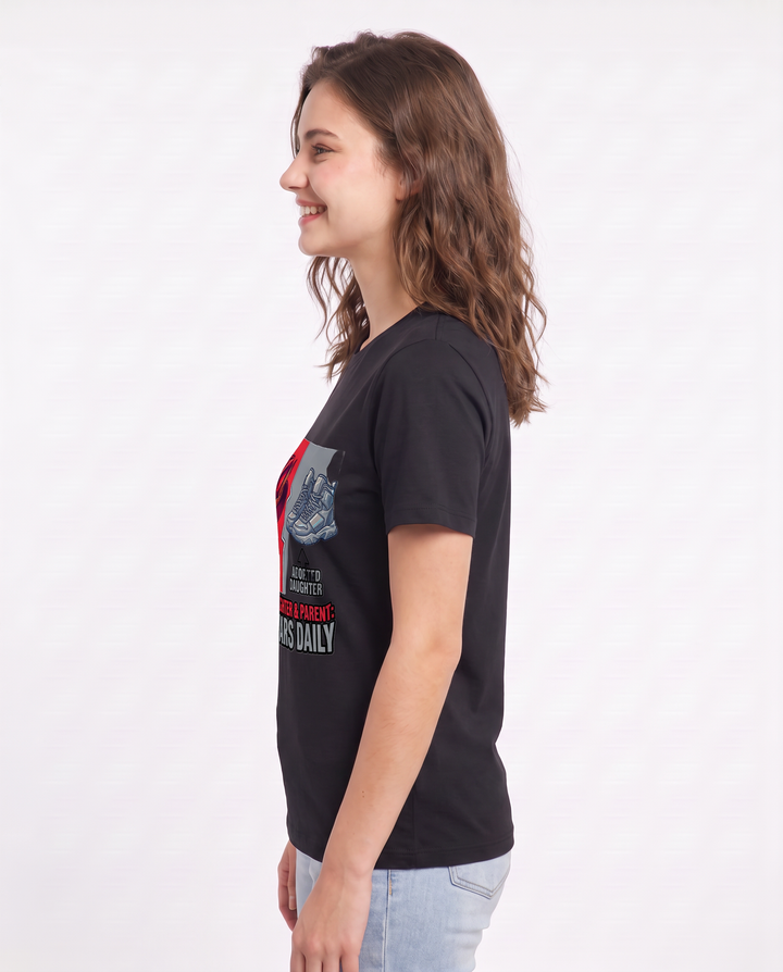 Adopted Daughter & Parent: Style Wars Daily Women's Black T-Shirt product image 3