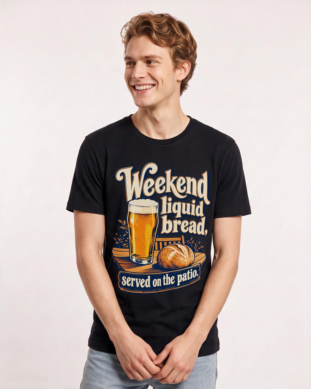 Beer Black T-Shirt for Men – Everyday Expression Graphic Tee product image 1