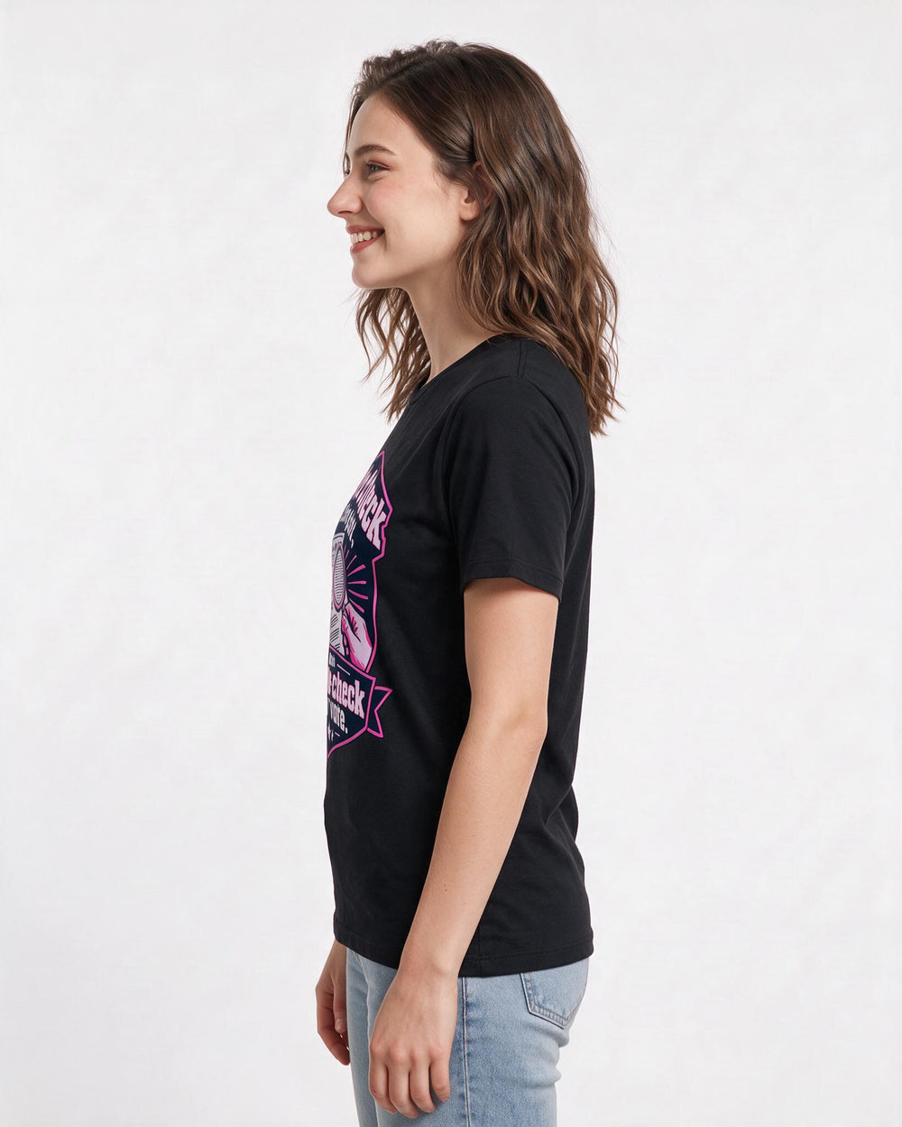 Political Statement Black T-Shirt for Women – Everyday Expression Graphic Tee product image 2