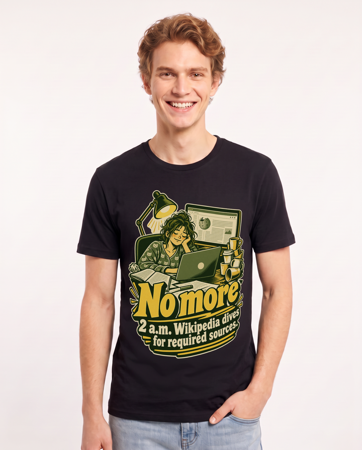 Graduation Black T-Shirt for Men – Everyday Expression Graphic Tee product image 3