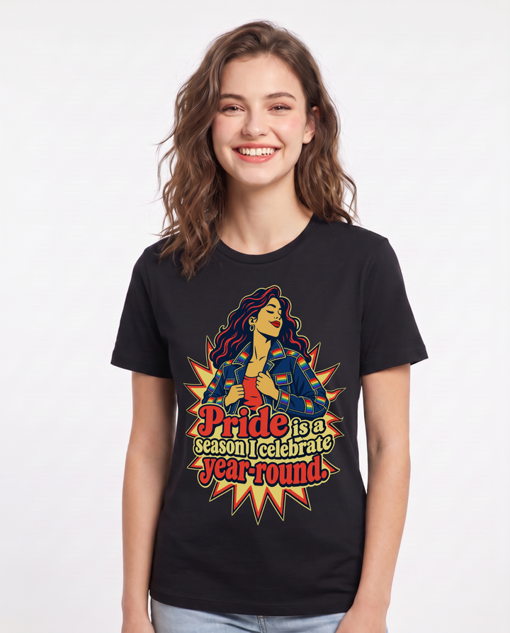 Pride Black T-Shirt for Women – Everyday Expression Graphic Tee product image 3