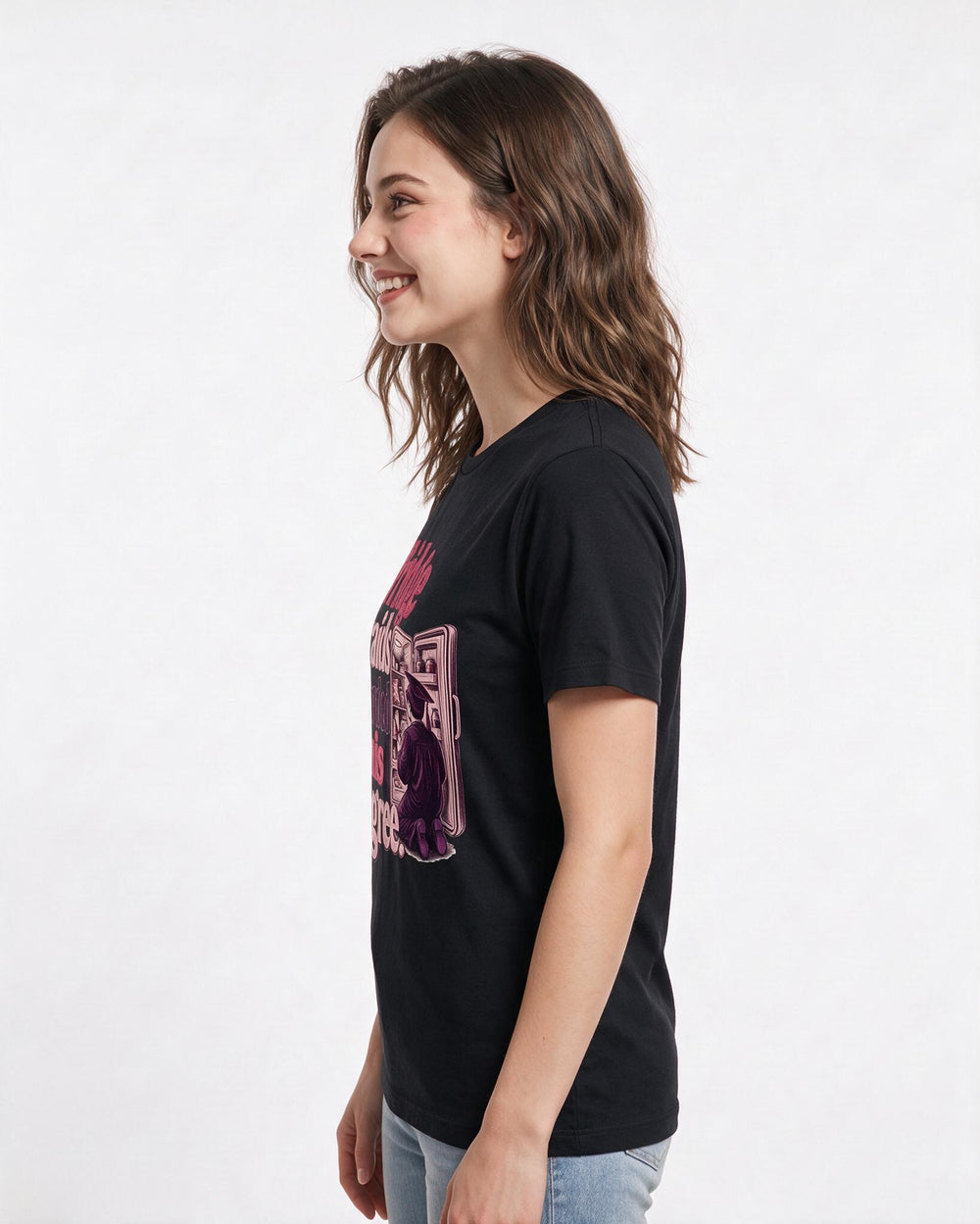 Graduation Black T-Shirt for Women – Everyday Expression Graphic Tee product image 2