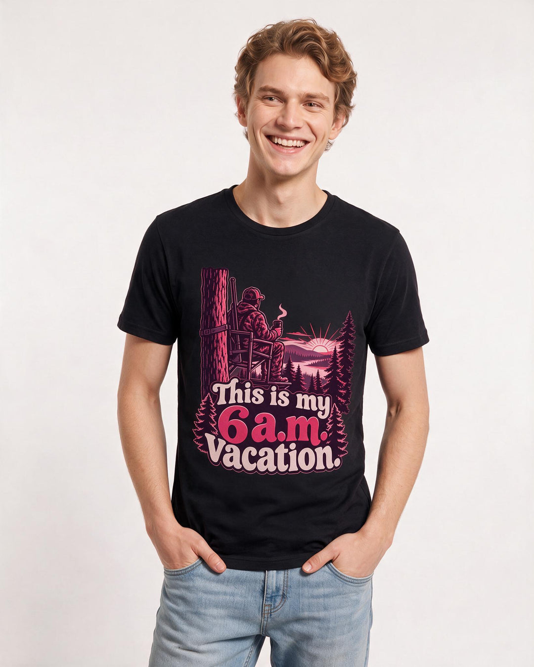 Hunting Black T-Shirt for Men – Everyday Expression Graphic Tee product image 1