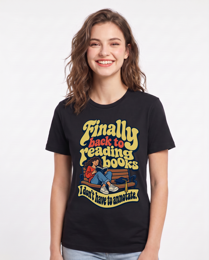 Graduation Black T-Shirt for Women – Everyday Expression Graphic Tee product image 3