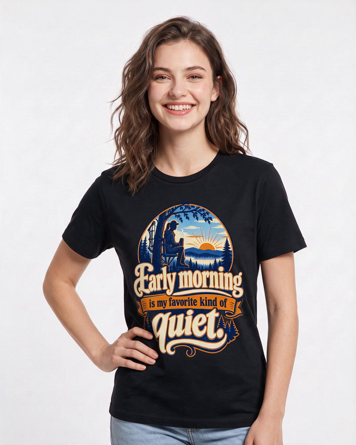 Hunting Black T-Shirt for Women – Everyday Expression Graphic Tee product image 1