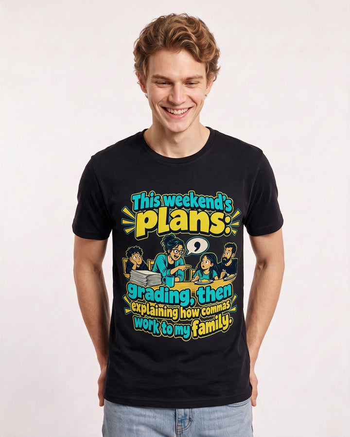 Teacher Black T-Shirt for Men – Everyday Expression Graphic Tee product image 1