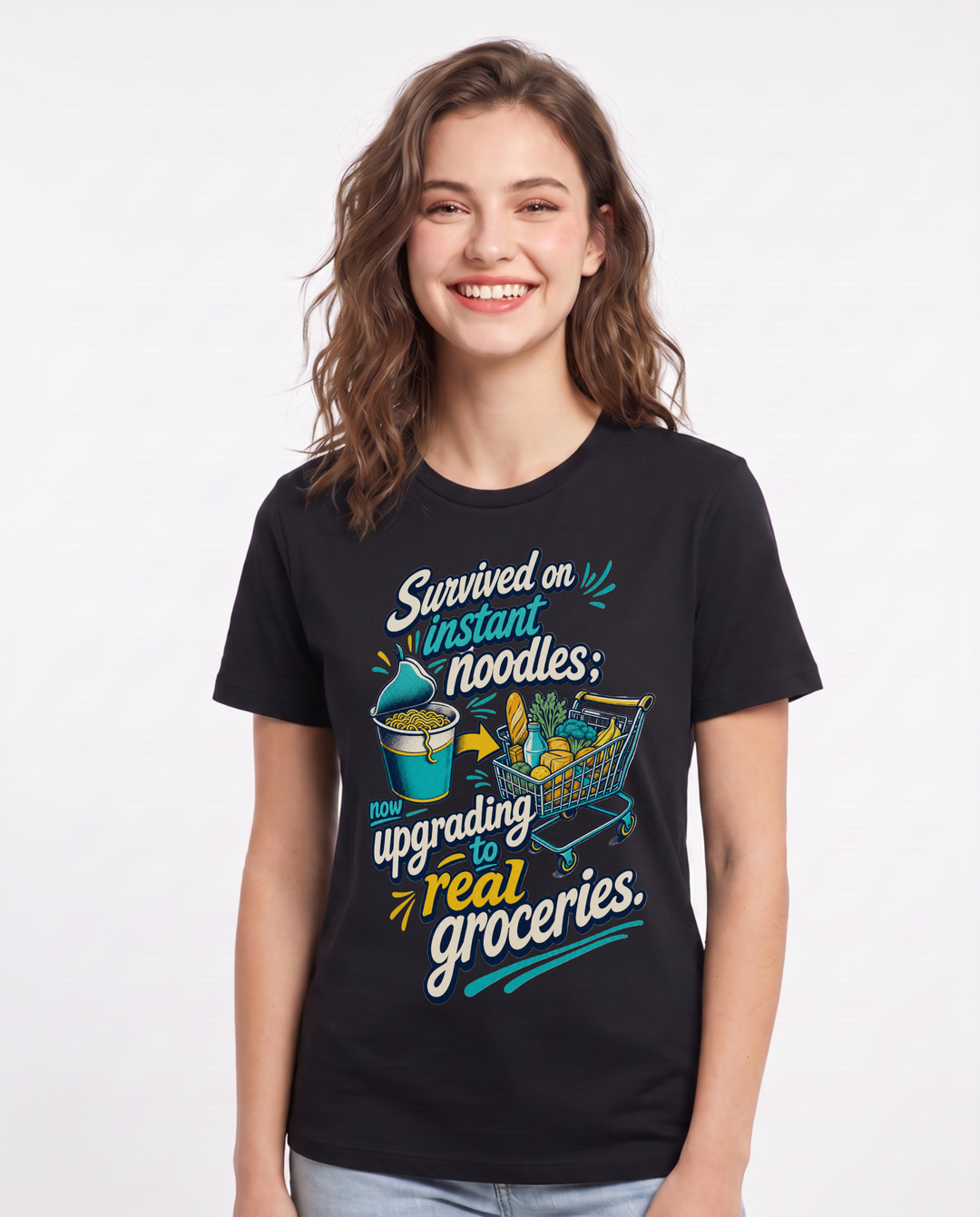 Graduation Black T-Shirt for Women – Everyday Expression Graphic Tee product image 3