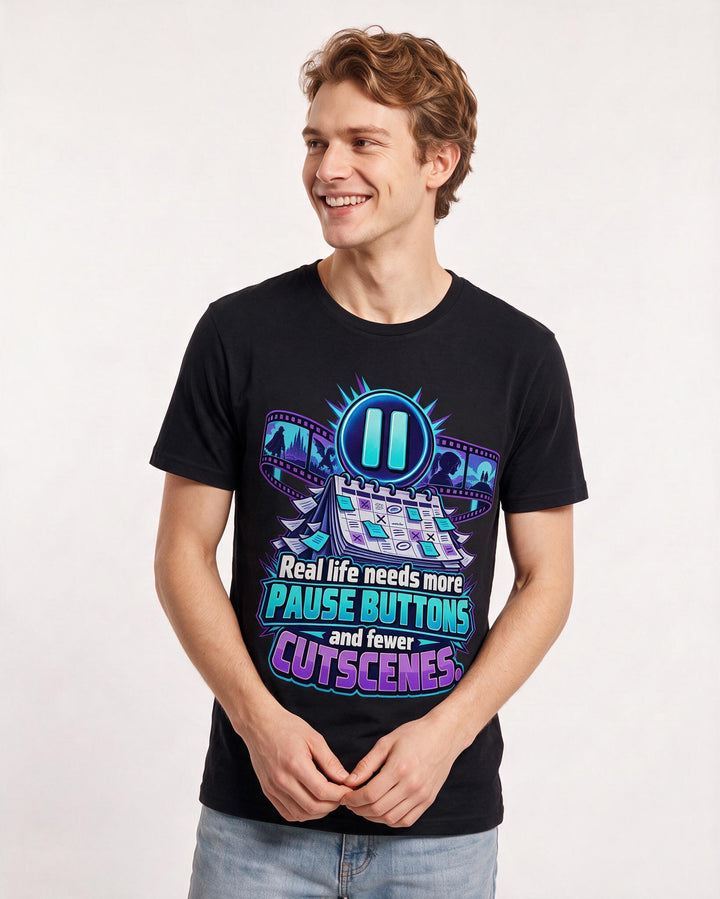 Gaming Black T-Shirt for Men – Game Night Graphic Tee product image 1