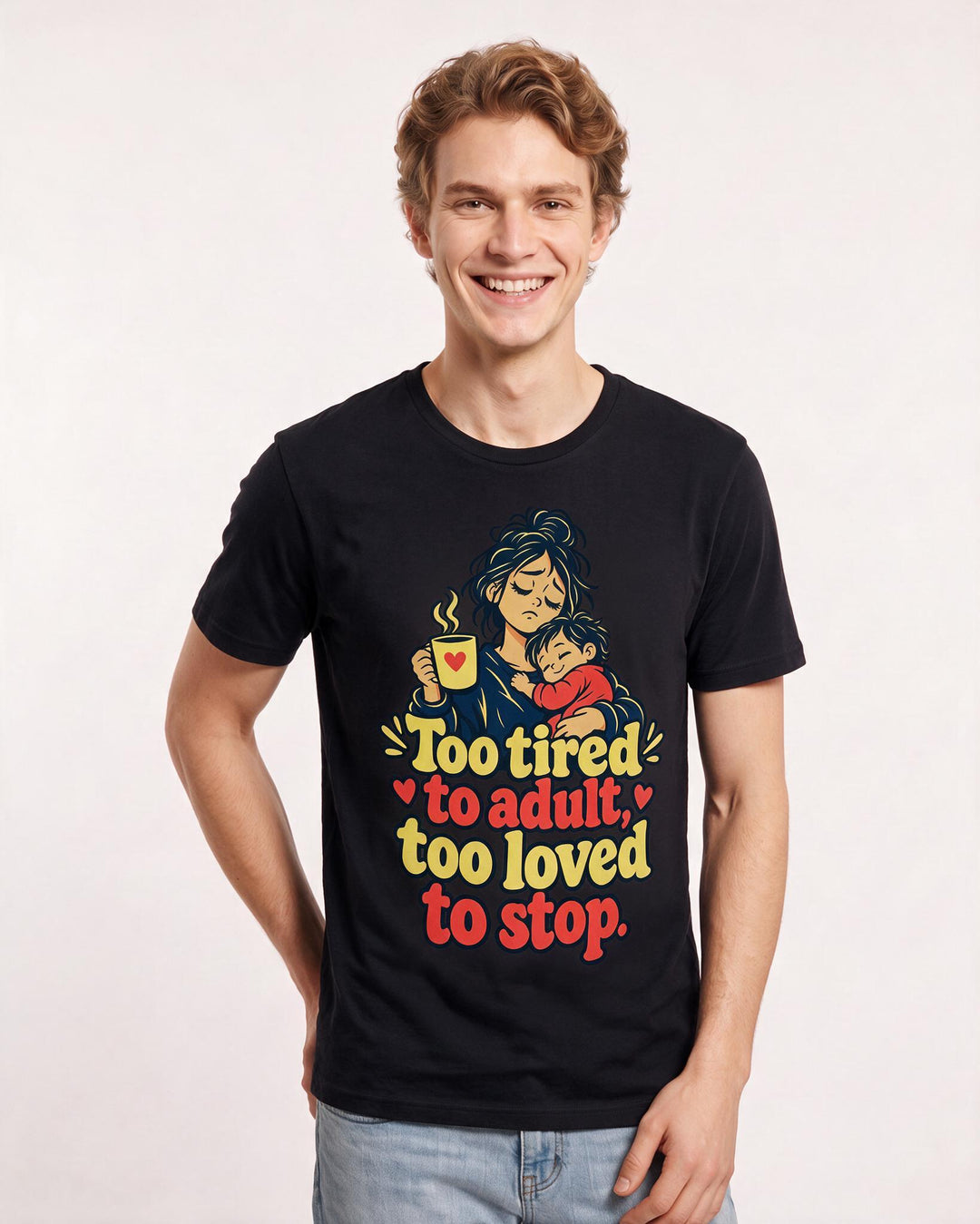 Grandparent Black T-Shirt for Men – Everyday Expression Graphic Tee product image 1