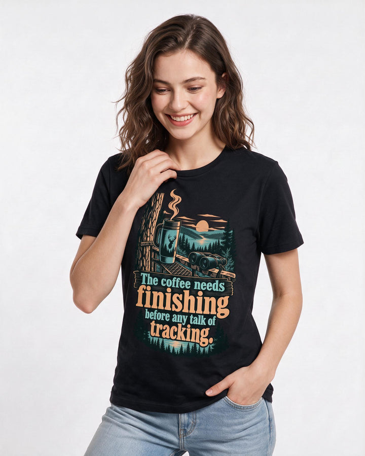 Hunting Black T-Shirt for Women – Everyday Expression Graphic Tee product image 1