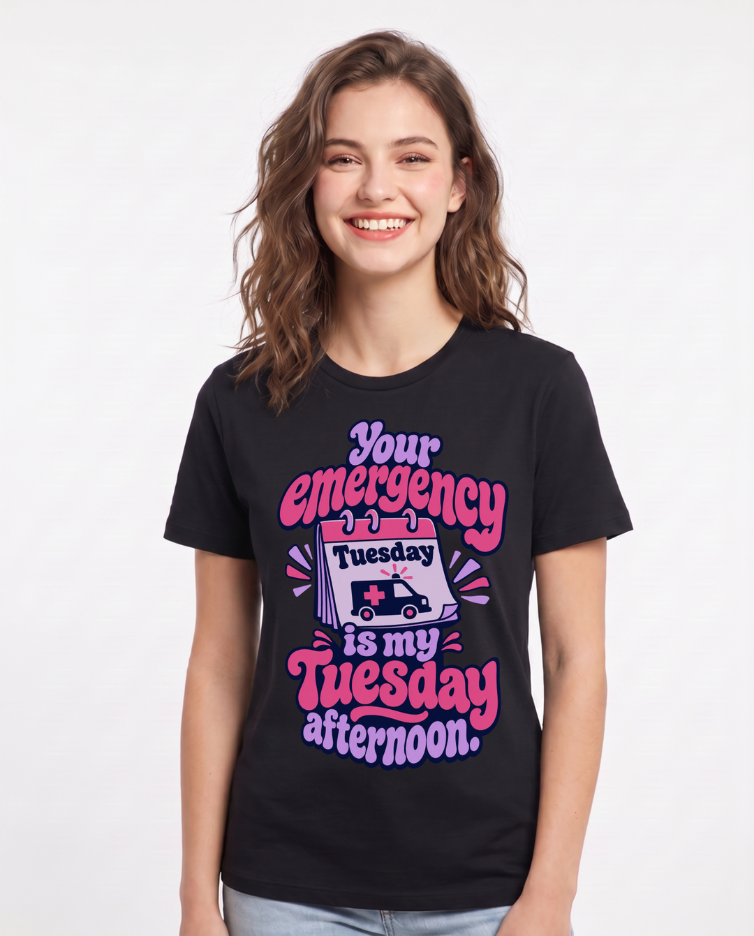 Nurse Black T-Shirt for Women – Nursing Life Graphic Tee product image 3