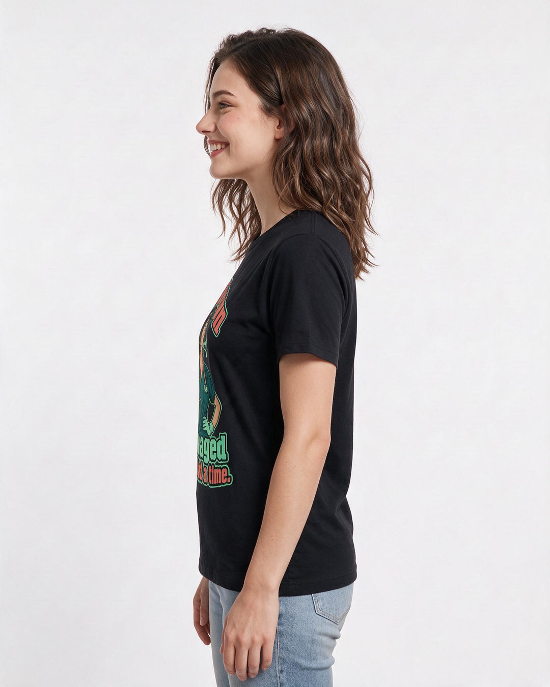 Nurse Black T-Shirt for Women – Nursing Life Graphic Tee product image 2