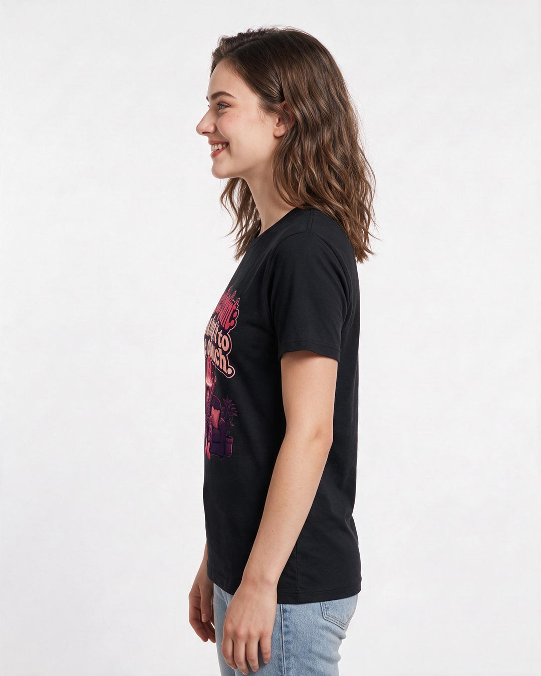 Gaming Women's Black T-Shirt – Checkpoint: making it to the couch. product image 2