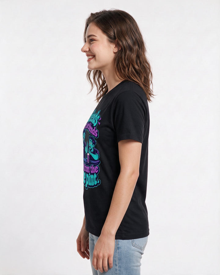 Beer Black T-Shirt for Women – Everyday Expression Graphic Tee product image 2