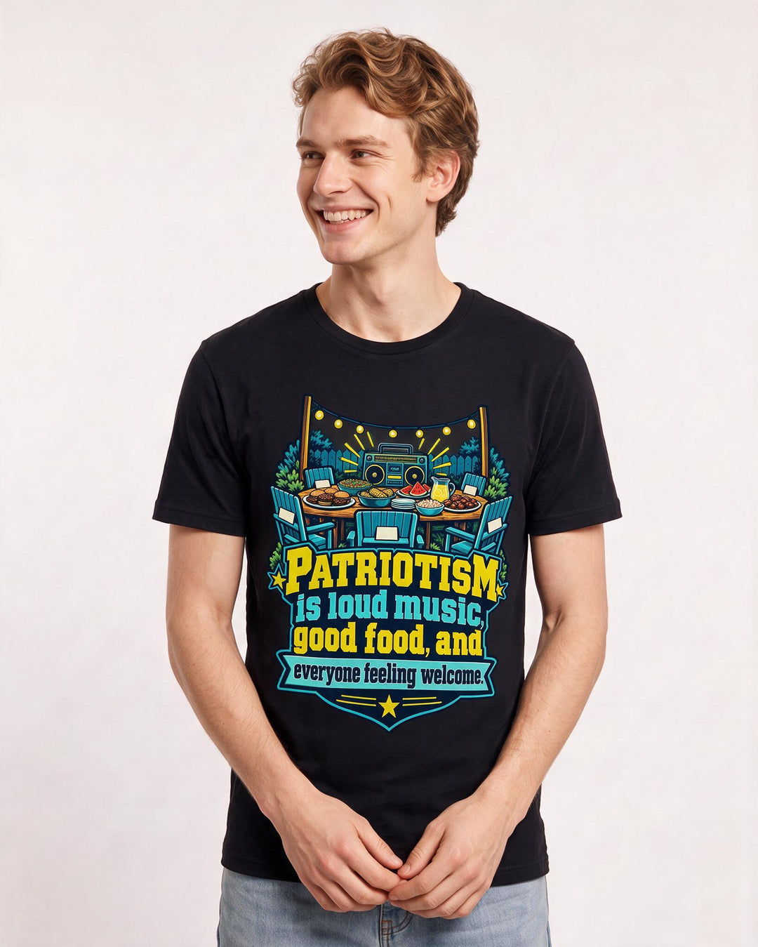 Patriotic Black T-Shirt for Men – Everyday Expression Graphic Tee product image 1