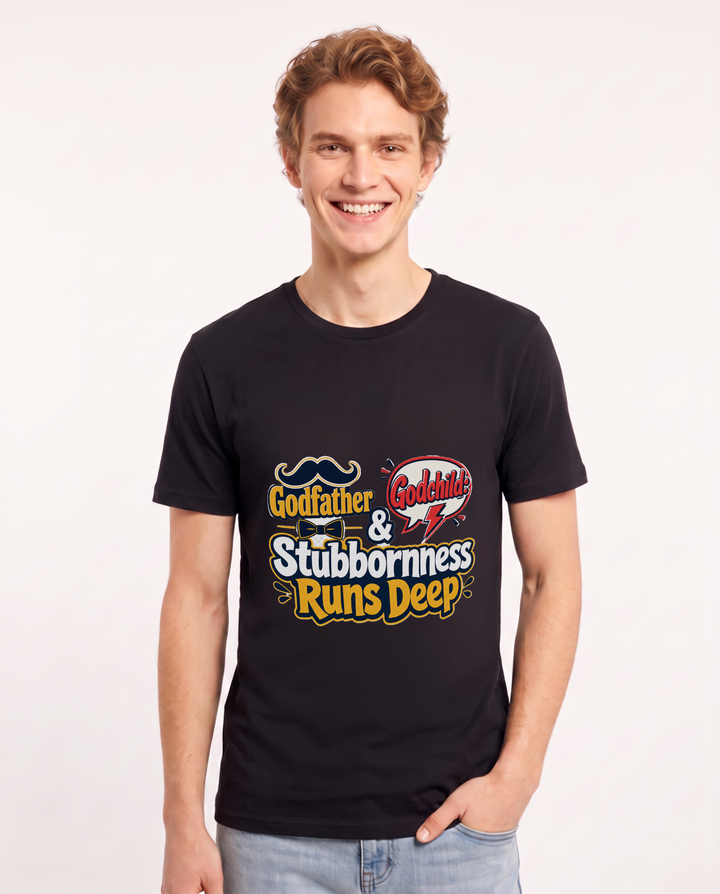 Godfather & Godchild: Stubbornness Runs Deep Men's Black T-Shirt product image 2