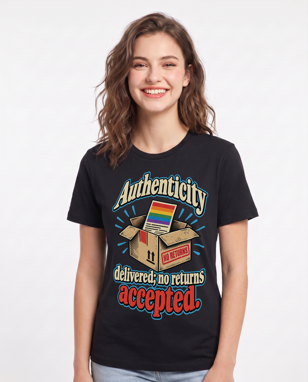 Pride Black T-Shirt for Women – Everyday Expression Graphic Tee product image 3