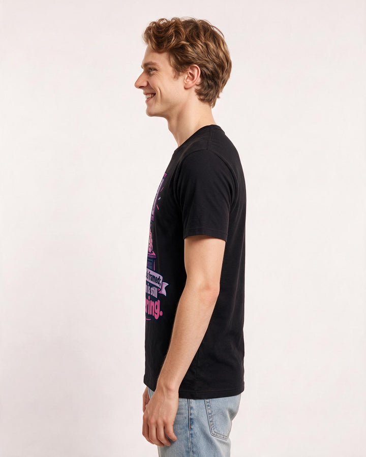 Graduation Black T-Shirt for Men – Everyday Expression Graphic Tee product image 2