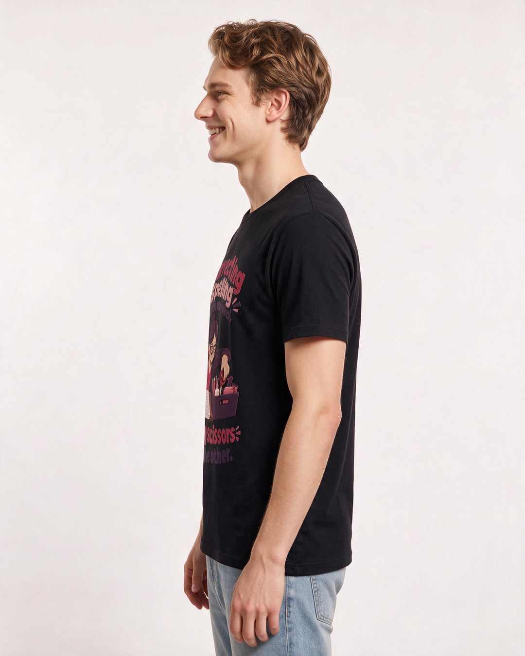 Teacher Black T-Shirt for Men – Everyday Expression Graphic Tee product image 2