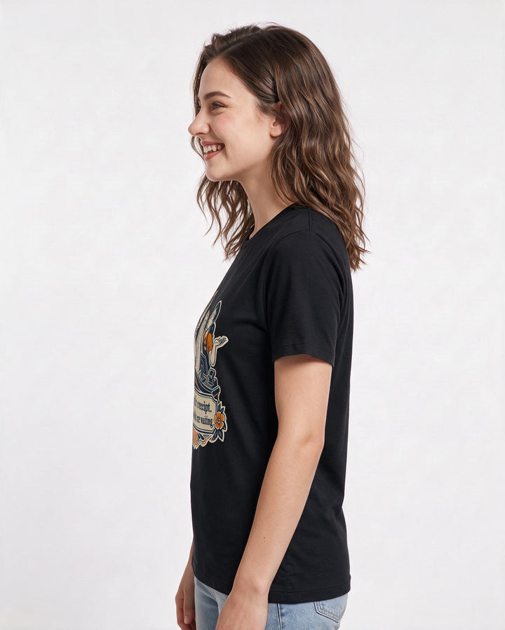 Political Statement Black T-Shirt for Women – Everyday Expression Graphic Tee product image 2