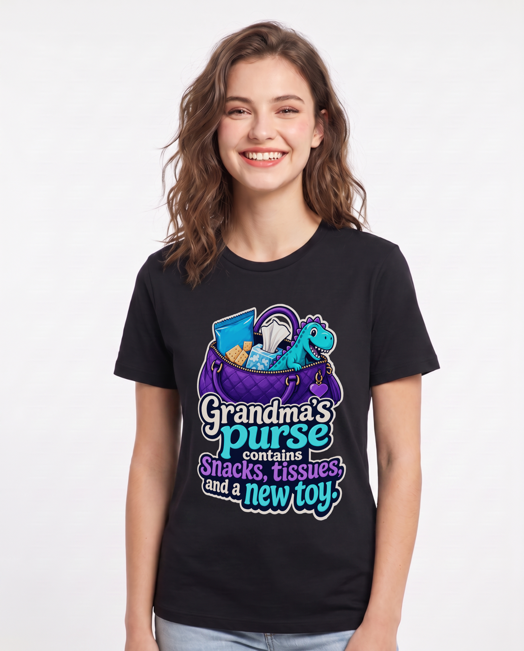 Grandparent Black T-Shirt for Women – Everyday Expression Graphic Tee product image 1