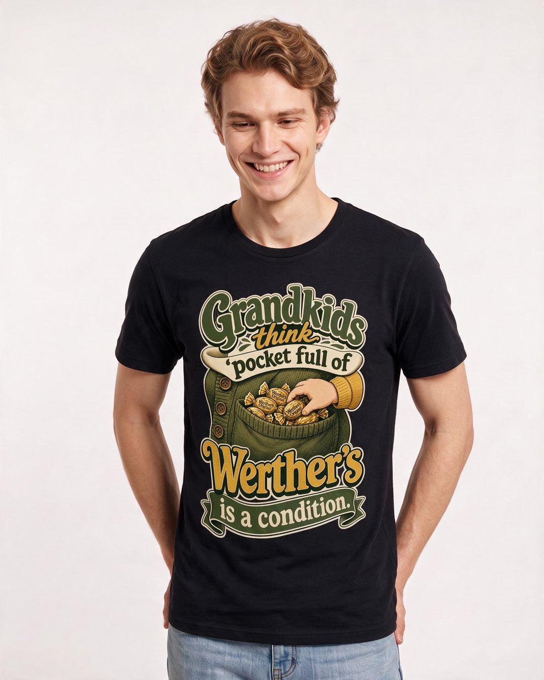 Grandparent Black T-Shirt for Men – Everyday Expression Graphic Tee product image 1