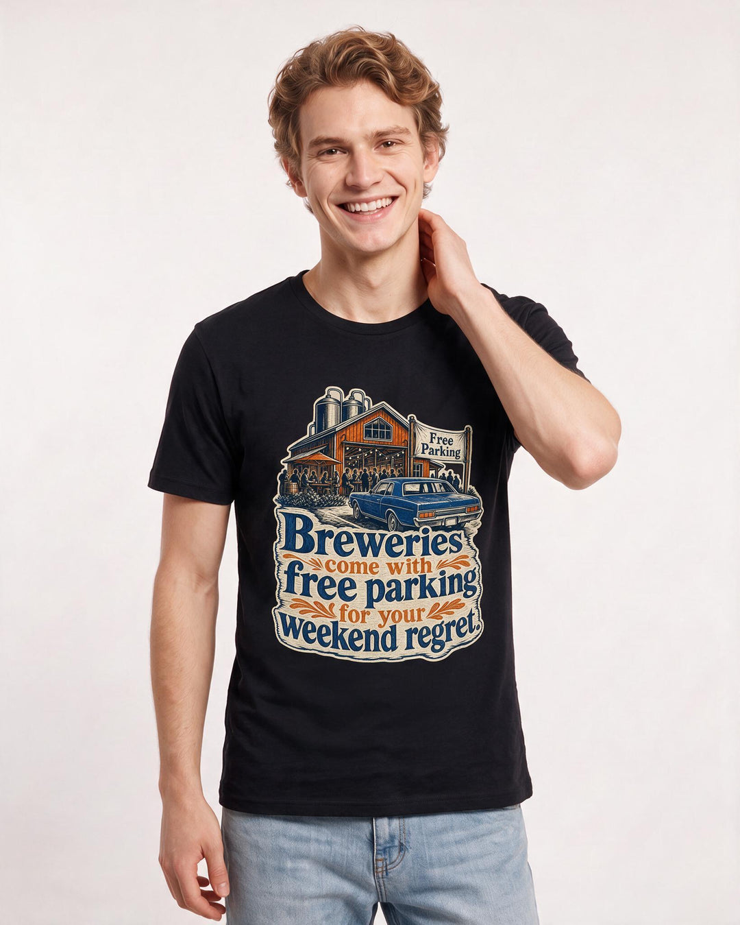 Beer Black T-Shirt for Men – Everyday Expression Graphic Tee product image 1