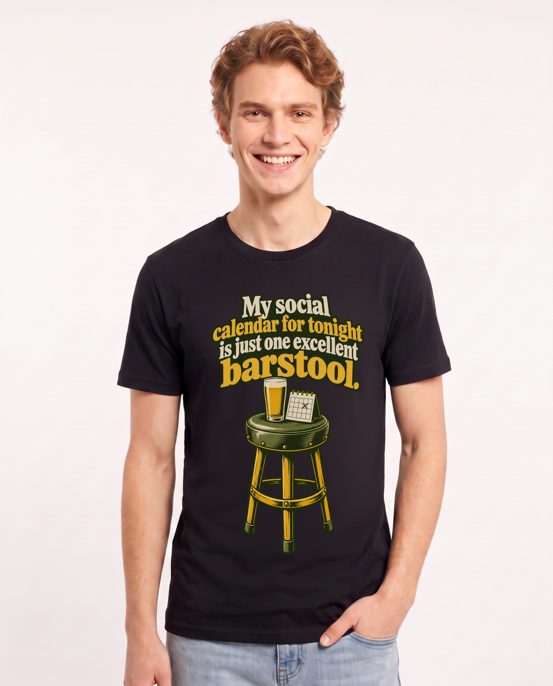 Beer Black T-Shirt for Men – Everyday Expression Graphic Tee product image 3