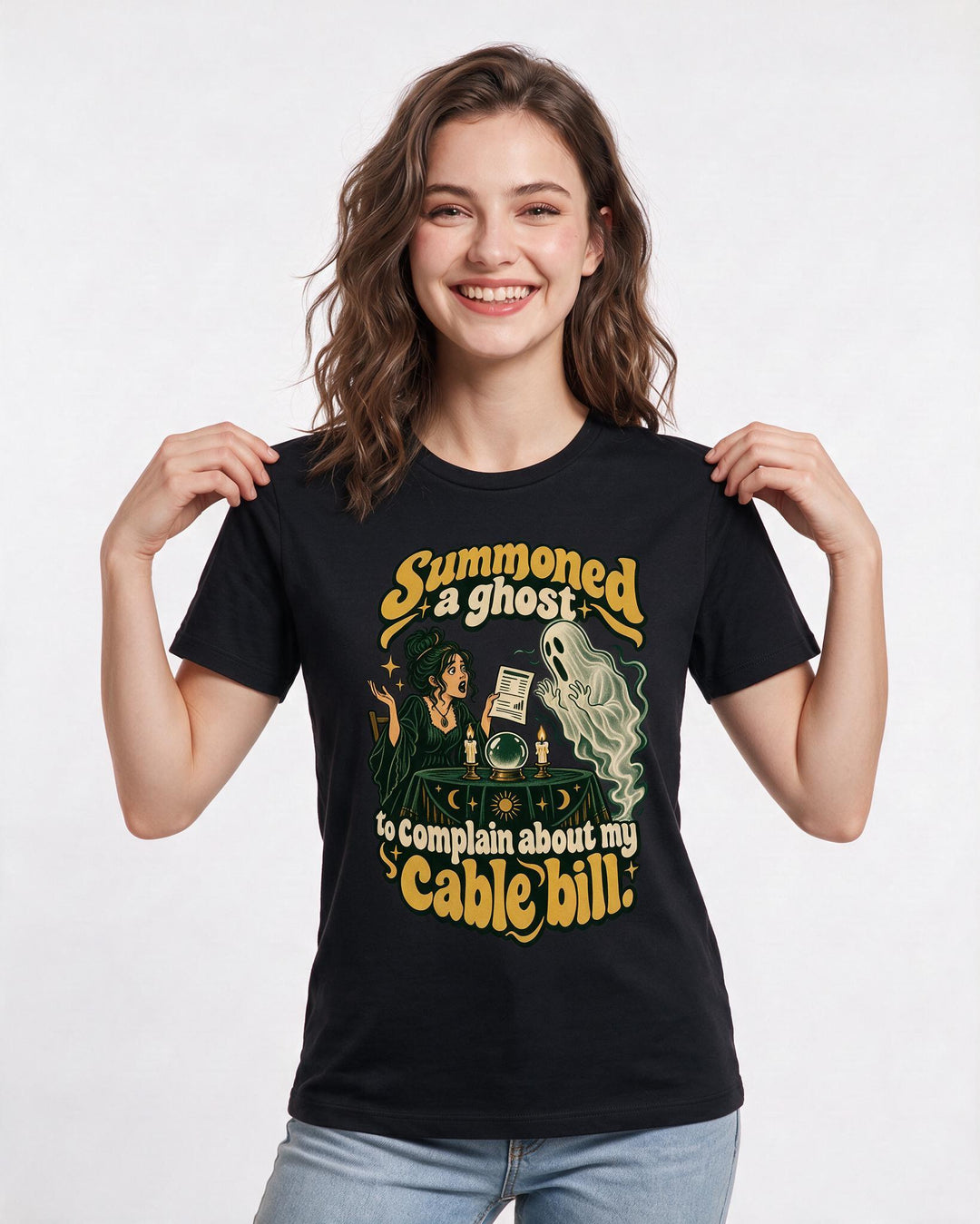 Halloween Black T-Shirt for Women – Halloween Theme Graphic Tee product image 1