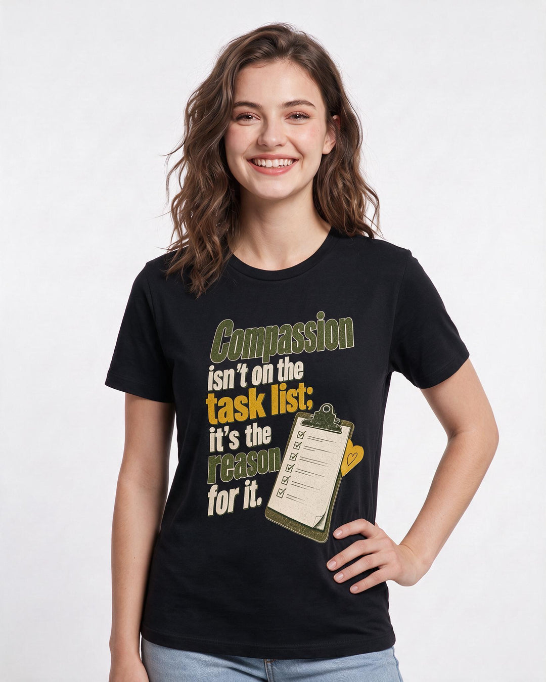 Nurse Black T-Shirt for Women – Nursing Life Graphic Tee product image 1