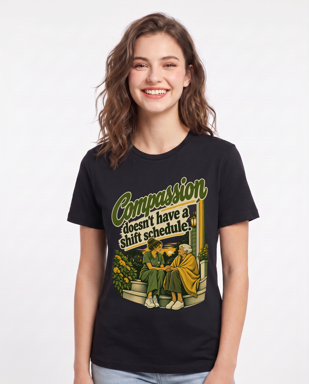 Nurse Black T-Shirt for Women – Nursing Life Graphic Tee product image 3